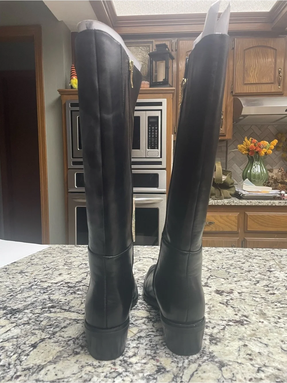 Easy Spirit Loretta Black Leather Boots